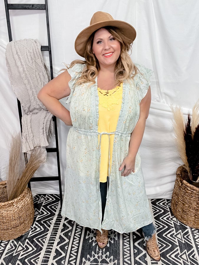 Floral Hi - Lo Kimono - Whiskey Skies - HEYSON