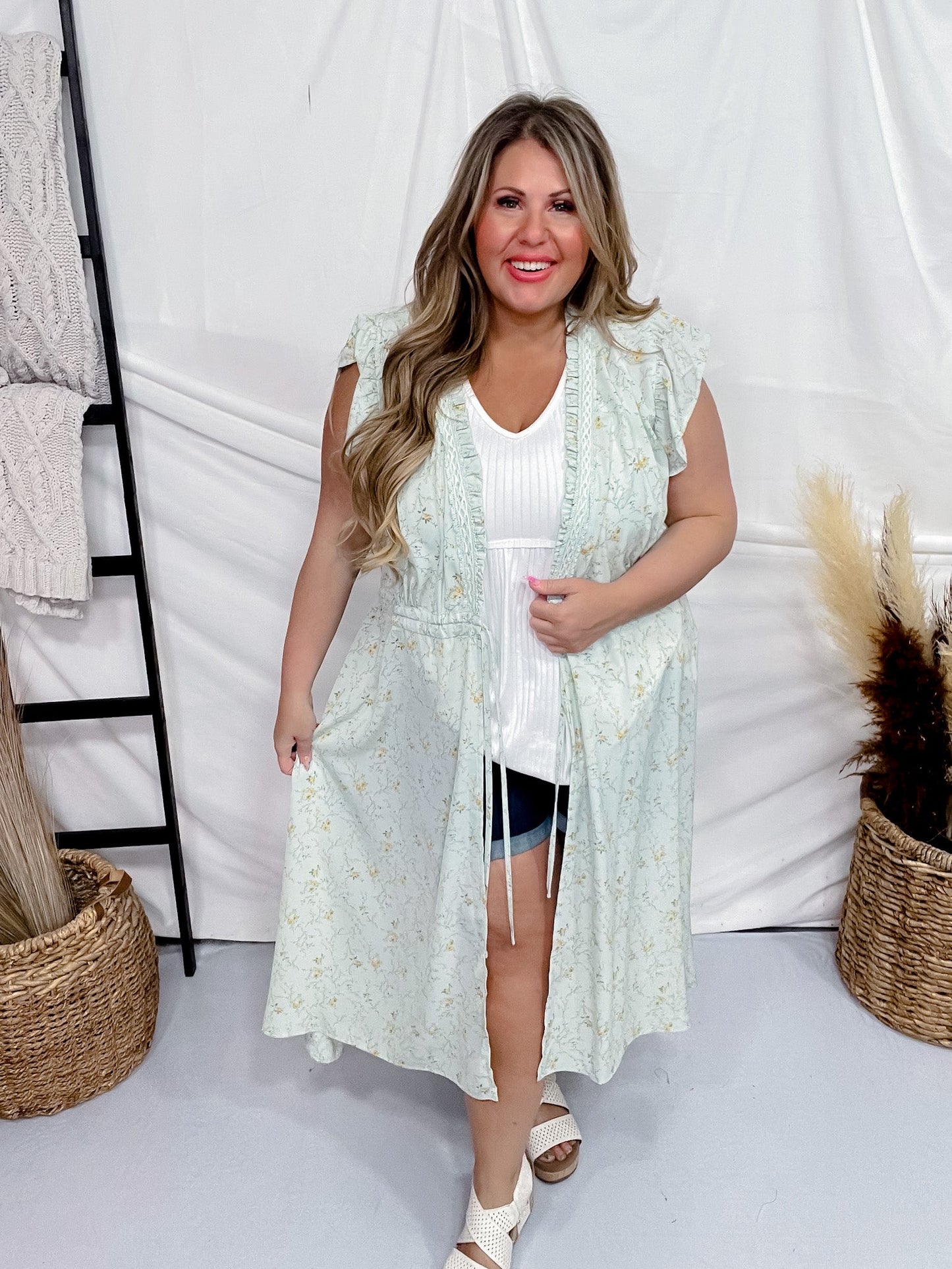 Floral Hi - Lo Kimono - Whiskey Skies - HEYSON