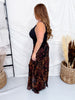 Floral Maxi Skirt W/ Reverse Seam Details - Whiskey Skies - COZY CO