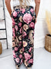Floral Noir Cheetah Wide Leg Lounge Pants - Whiskey Skies - JADE BY JANE