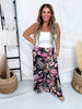 Floral Noir Cheetah Wide Leg Lounge Pants - Whiskey Skies - JADE BY JANE