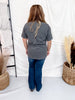 Floral Peace Sign Short Sleeve Graphic Tee - Whiskey Skies - GLAIME