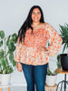 Floral Peplum Top - Whiskey Skies - ANDREE BY UNIT