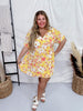Floral Print Babydoll Dress - Whiskey Skies - ANDREE BY UNIT