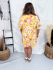 Floral Print Babydoll Dress - Whiskey Skies - ANDREE BY UNIT