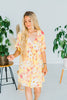 Floral Print Babydoll Dress - Whiskey Skies - ANDREE BY UNIT