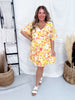 Floral Print Babydoll Dress - Whiskey Skies - ANDREE BY UNIT