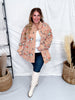 Floral Print Denim Shacket In Vintage Latte - Whiskey Skies - BIBI