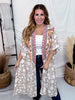 Floral Print Embroidered Open Front Kimono - Whiskey Skies - ANDREE BY UNIT
