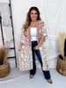 Floral Print Embroidered Open Front Kimono - Whiskey Skies - ANDREE BY UNIT