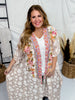 Floral Print Embroidered Open Front Kimono - Whiskey Skies - ANDREE BY UNIT