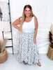 Floral Print Maxi Skirt W/ Elastic Waistband & Tiered Ruffle Detail - Whiskey Skies - DAVI & DANI