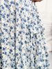Floral Print Maxi Skirt W/ Elastic Waistband & Tiered Ruffle Detail - Whiskey Skies - DAVI & DANI