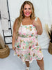 Floral Printed Eylet Flare Mini Dress - Whiskey Skies - SWEET GENERIS