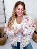 Floral Quilted Zip Up Jacket - Whiskey Skies - J.NNA