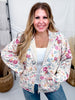 Floral Quilted Zip Up Jacket - Whiskey Skies - J.NNA