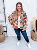 Floral Tapestry Button Down Jacket - Whiskey Skies - DAVI & DANI