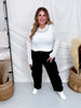 Floral Textured White Mesh Long Sleeve Top - Whiskey Skies - DAVI & DANI