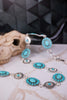 Floral Turquoise & Silver Concho Link Belt - Whiskey Skies - SOUTHERN GRACE