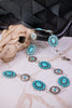 Floral Turquoise & Silver Concho Link Belt - Whiskey Skies - SOUTHERN GRACE