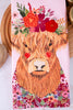 Flowers Everywhere Highland Cow Dual Purpose Kitchen Towel - Whiskey Skies - KAY DEE DESIGNS