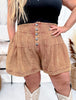Flowy Western Chic "Range Riders" Saddle Colored Shorts - Whiskey Skies - 2 FLY CO.