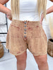 Flowy Western Chic "Range Riders" Saddle Colored Shorts - Whiskey Skies - 2 FLY CO.