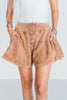 Flowy Western Chic "Range Riders" Saddle Colored Shorts - Whiskey Skies - 2 FLY CO.