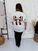 Football Bows Embroidered Short Sleeve T-Shirt - Whiskey Skies - SUNKISSED COCONUT