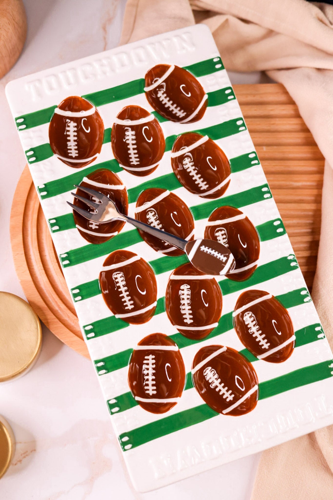 Football Field Deviled Egg Platter - Whiskey Skies - MUD PIE