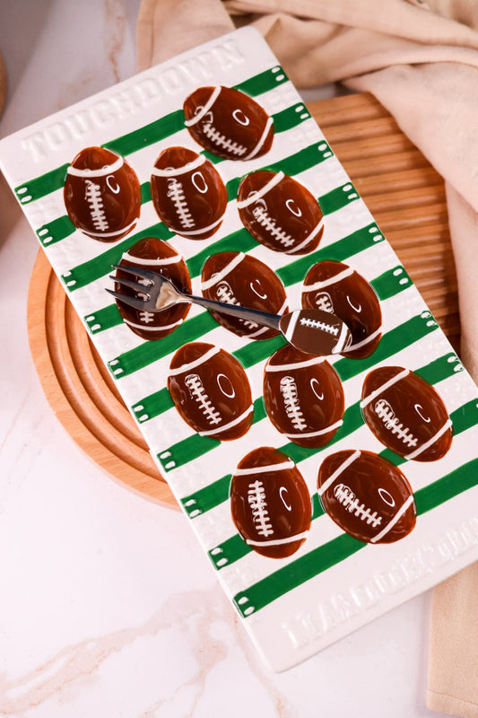 Football Field Deviled Egg Platter - Whiskey Skies - MUD PIE