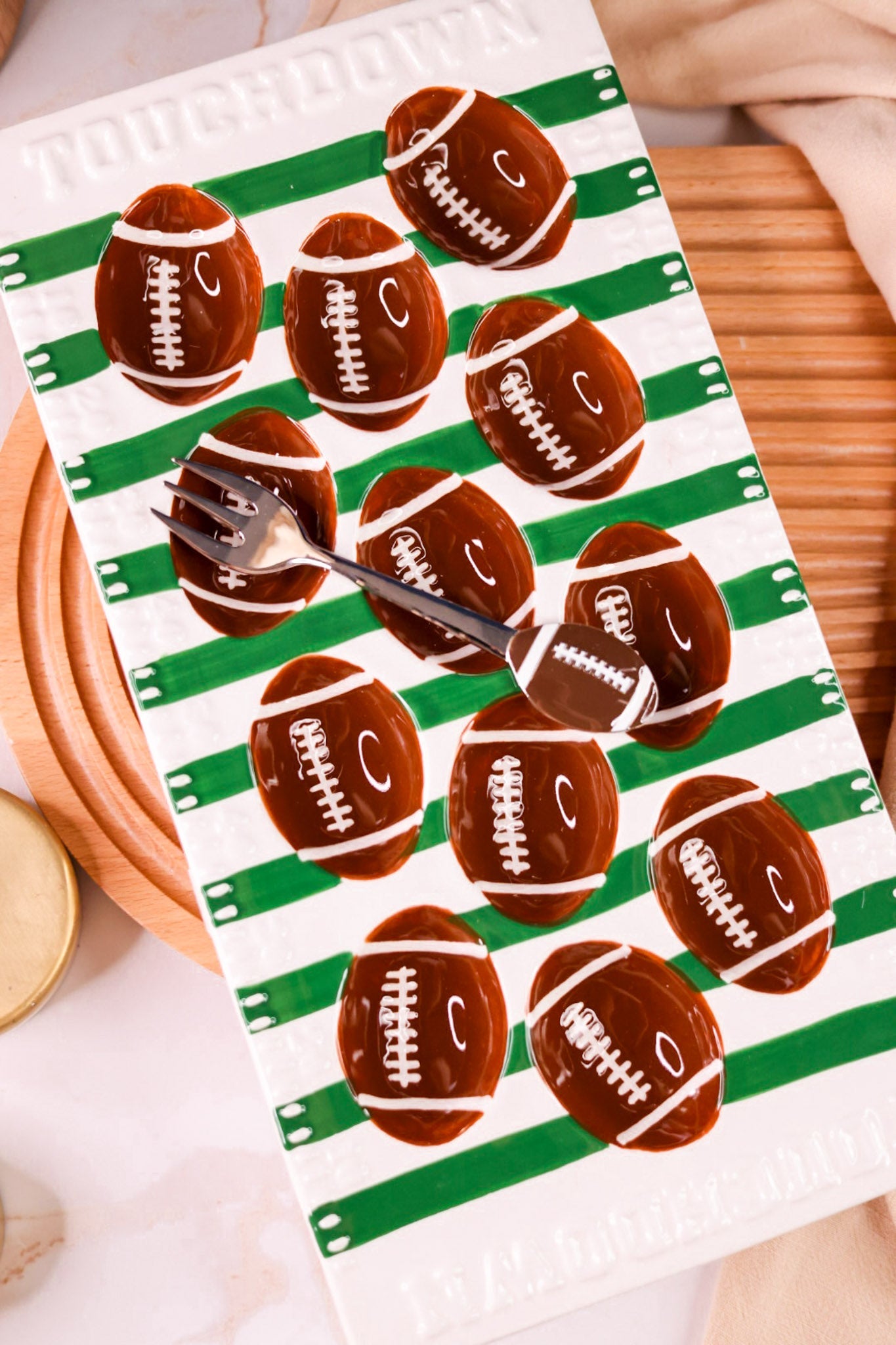 Football Field Deviled Egg Platter - Whiskey Skies - MUD PIE