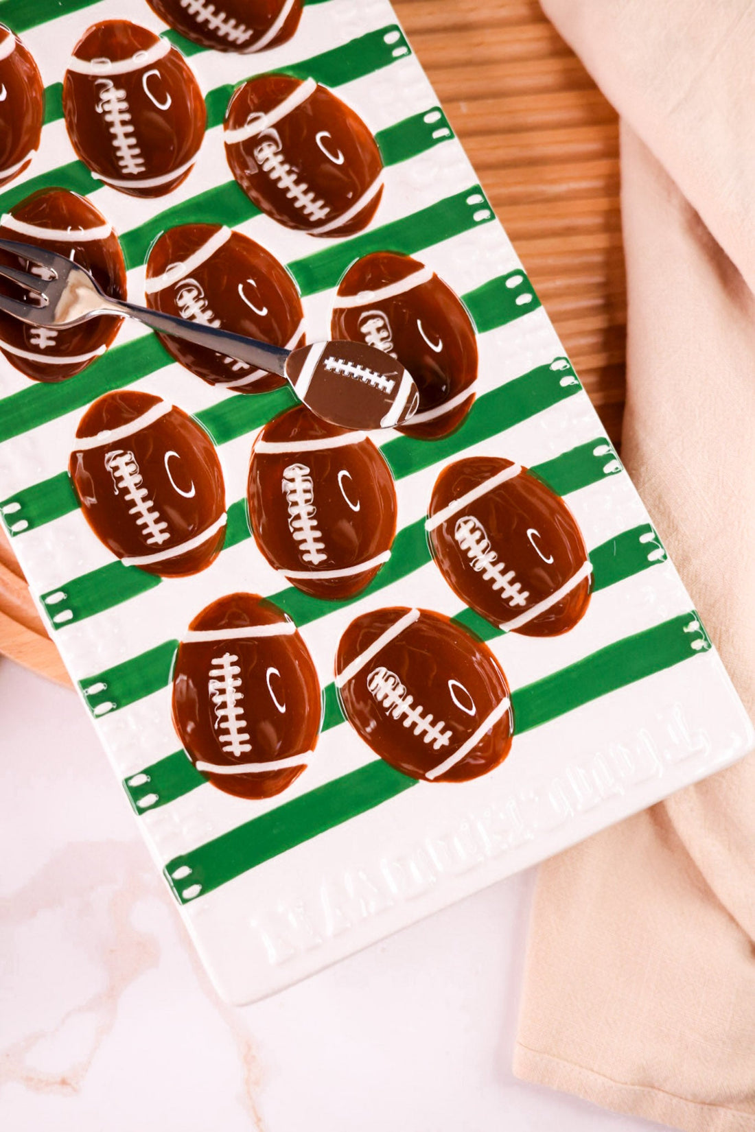 Football Field Deviled Egg Platter - Whiskey Skies - MUD PIE