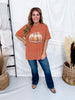 Football Pumpkin Short Sleeve Graphic Tee - Whiskey Skies - GLAIME