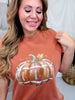 Football Pumpkin Short Sleeve Graphic Tee - Whiskey Skies - GLAIME