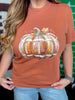 Football Pumpkin Short Sleeve Graphic Tee - Whiskey Skies - GLAIME
