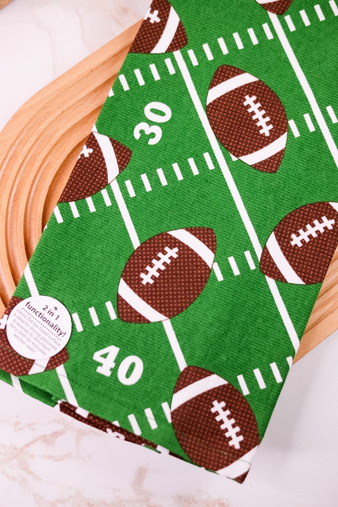 Football Toss 2-in-1 Kitchen Towel - Whiskey Skies - KAY DEE DESIGNS