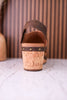 For Keeps Studded Wedges In Chocolate - Whiskey Skies - CORKYS FOOTWEAR