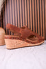 For Keeps Studded Wedges In Rust - Whiskey Skies - CORKYS FOOTWEAR
