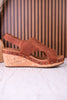 For Keeps Studded Wedges In Rust - Whiskey Skies - CORKYS FOOTWEAR