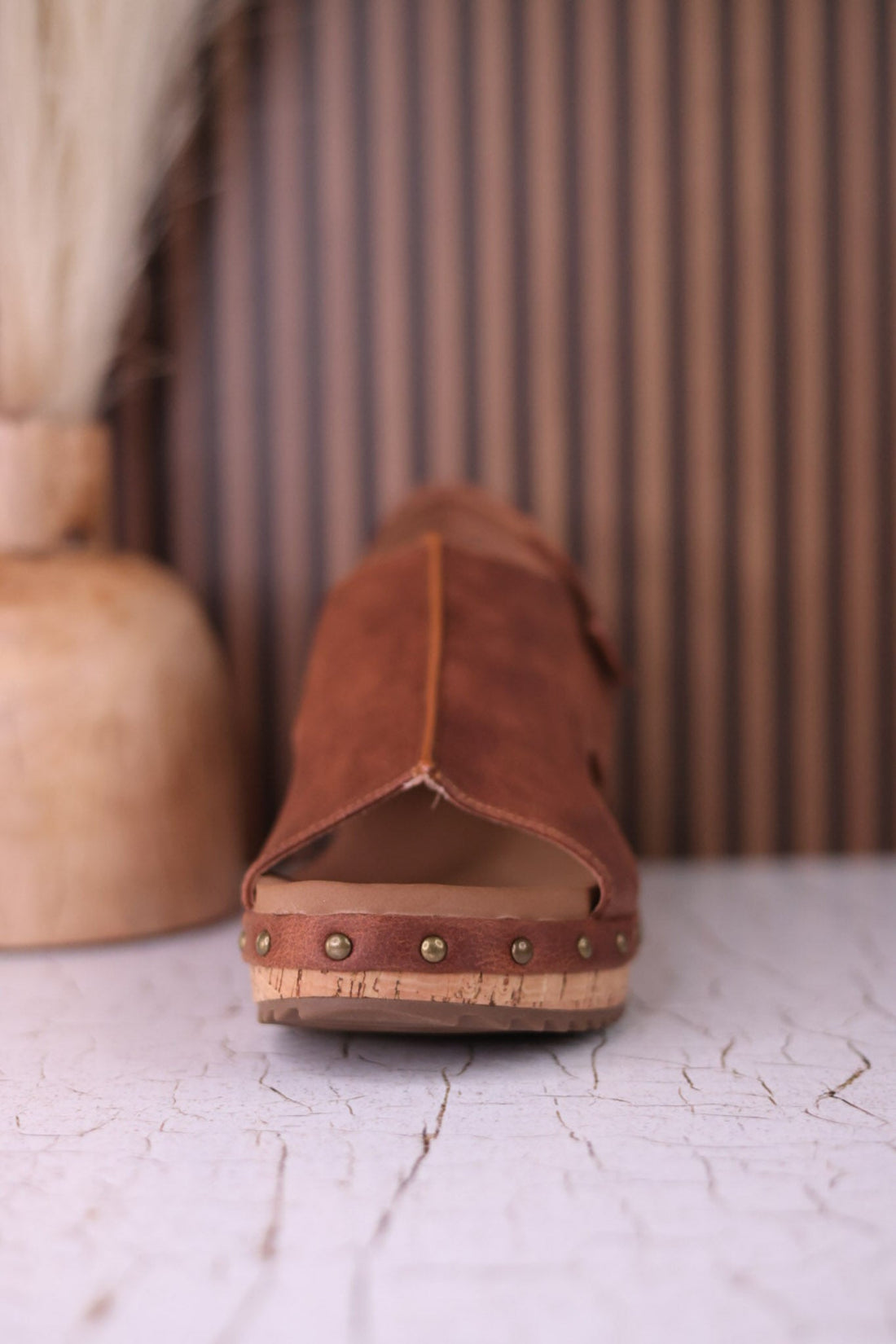 For Keeps Studded Wedges In Rust - Whiskey Skies - CORKYS FOOTWEAR