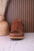 For Keeps Studded Wedges In Rust - Whiskey Skies - CORKYS FOOTWEAR