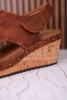 For Keeps Studded Wedges In Rust - Whiskey Skies - CORKYS FOOTWEAR
