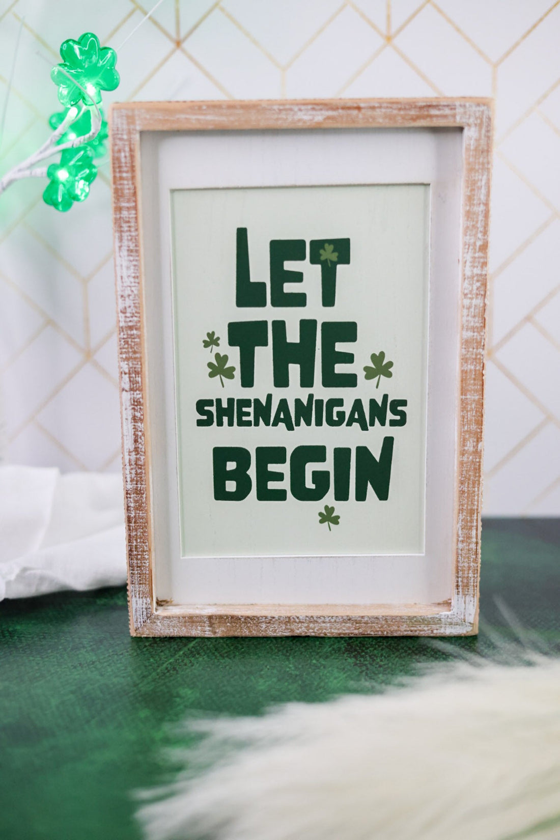 Forever/Shenanigans Reversible Wood Framed Sign - Whiskey Skies - ADAMS & CO