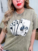 Four of a Kind Mineral Washed Graphic T-Shirt - Whiskey Skies - SUGAR STITCH