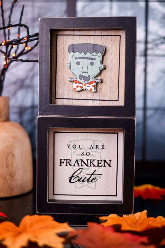 Frankenstein Reversible Wooden Frame Sign - Whiskey Skies - ADAMS & CO