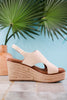 Freddie Natural Crochet Wedge Sandals - Whiskey Skies - CORKYS FOOTWEAR