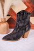 Friends in Low Places Dark Blue Denim Ankle Boots - Whiskey Skies - CORKYS FOOTWEAR