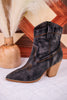 Friends in Low Places Dark Blue Denim Ankle Boots - Whiskey Skies - CORKYS FOOTWEAR