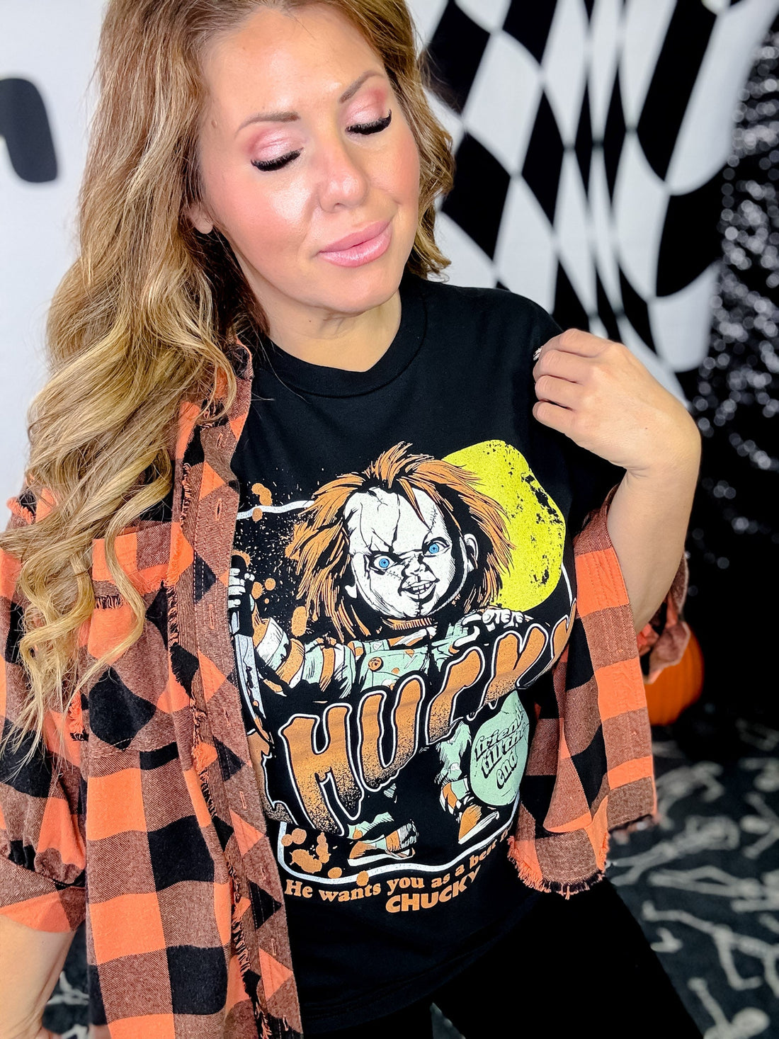 "Friends Til The End" Chucky Licensed Graphic Tee - Whiskey Skies - AMERICAN CLASSICS